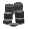 Large Octagon Action Figure Stands – Durable Display Set in Matte White or Black, Individual Heights or Full Set Available