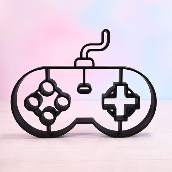 Minimalist Video Game Controller Sculpture, Game Controller Silhouette Home Decor, Modern Hobbies and Desk Line Art