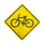 Bicycle Road Warning Sign, Yellow And Black Cycling Safety Alert, Perfect for Cyclist Safety, Increase Driver Awareness, Enhance Road Safety