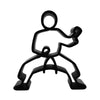 Kata Stance Sculpture, Minimalist Line Art Karate Kick, Karate Home Decor, Modern Hobbies, and Desk Line Art for Martial Arts Lovers