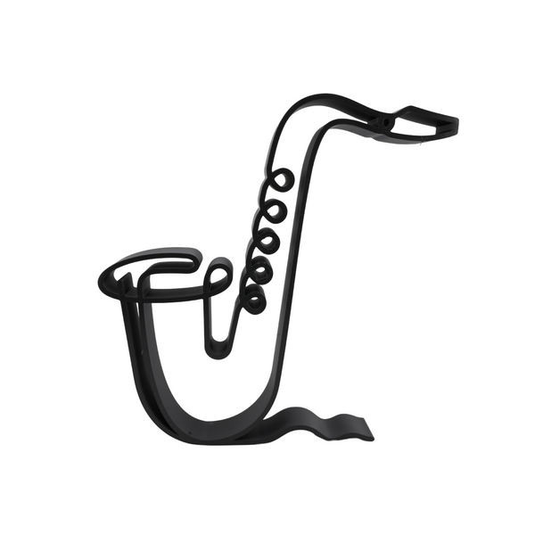 Abstract Saxophone Decor, Minimalist Line Art, Jazz & Music Home Decor, Modern Hobbies, Desk Line Art