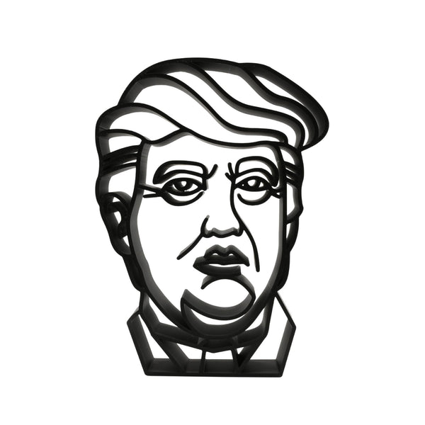 Donald Trump Face Silhouette, Minimalist Line Art, Portrait Sculpture, Elegant Political Artwork, Home Decor, Modern Hobbies, Desk Line Art