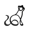 Attentive Cat Sculpture, Minimalist Line Art Cat, Cat Silhouette Home Decor, Modern Hobbies and Desk Line Art