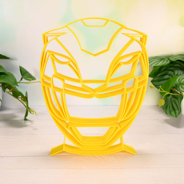 Mighty Morphin Power Ranger Helmet Sculpture, Minimalist Line Art, Power Ranger Helmet Silhouette Home Decor, Modern Hobbies and Desk Line Art Gift