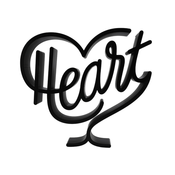 Heart Script, Minimalist Line Art, "Love" Sculpture, Elegant Inspirational Home Decor, Modern Hobbies, Desk Line Art