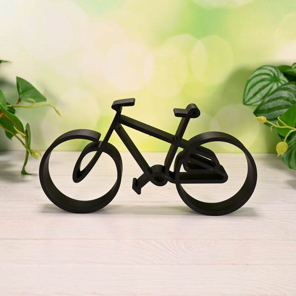 Family Bike Sculpture, Minimalist Line Art Cyclists, Bicycle Silhouette Home Decor, Modern Hobbies and Desk Line Art