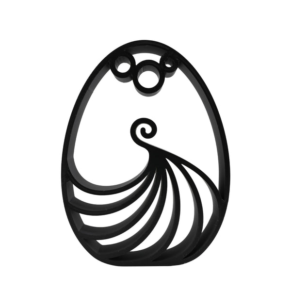 Elegant Twirl Easter Decor, Minimalist Line Art, Egg Silhouette Statue, Elegant Seasonal Home Decor, Modern Hobbies, Desk Line Art