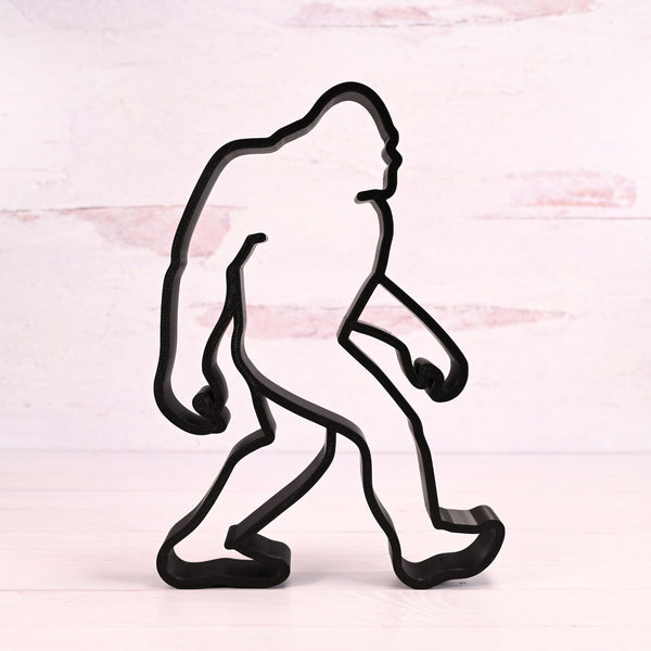 Sasquatch Walking, Bigfoot Line Art Figure, 3D Printed Gift, Unique Camper Gift Idea, Yeti Line Art Sculpture, Minimalist Home Decor