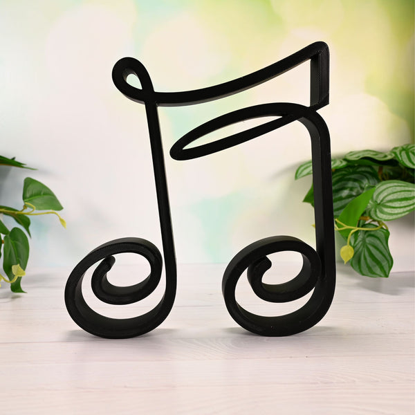 Double Eighth Note Decor, Minimalist Line Art, Musical Note Artwork, Music Enthusiasts Home Decor, Modern Hobbies, Desk Line Art