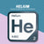HELIUM Periodic Table Tile – Educational Wall Art for Science Lovers, 5.6 x 5.6 Inches