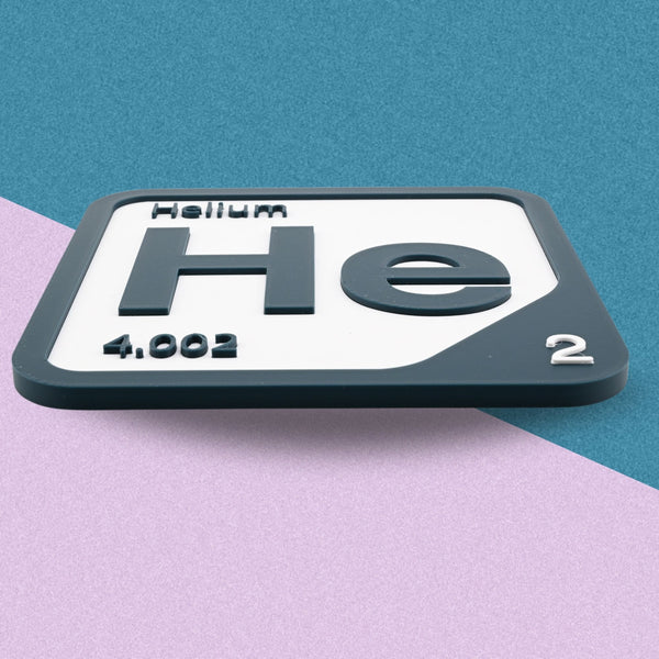 HELIUM Periodic Table Tile – Educational Wall Art for Science Lovers, 5.6 x 5.6 Inches