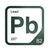 Lead periodic table Elemental Tile in Forest Green