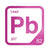 Lead periodic table Elemental Tile in Magenta