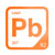 Lead periodic table Elemental Tile in Orange
