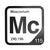 Moscovium periodic table Elemental Tile in Black