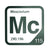 Moscovium periodic table Elemental Tile in Forest Green