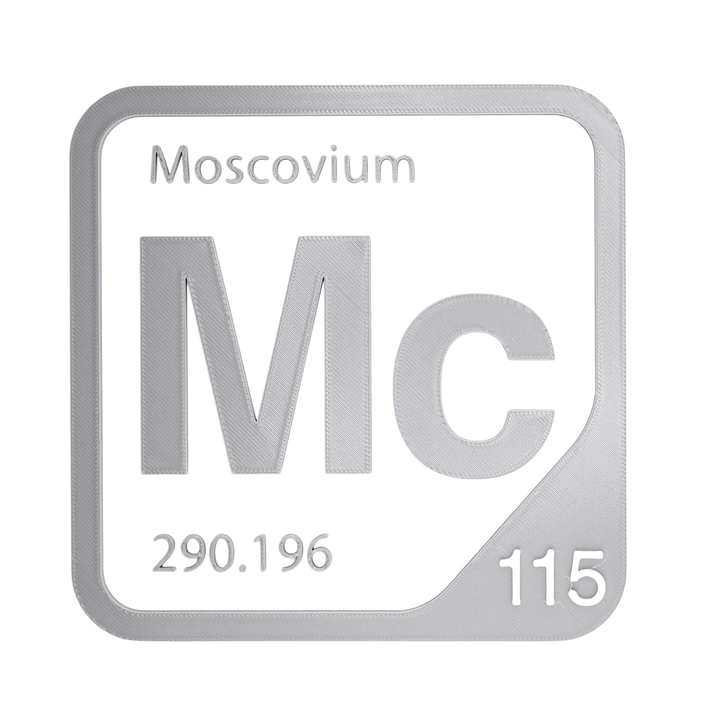 Moscovium periodic table Elemental Tile in Gray