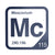 Moscovium periodic table Elemental Tile in Navy Blue