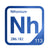 Nihonium periodic table Elemental Tile in Blue