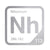 Nihonium periodic table Elemental Tile in Gray