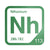 Nihonium periodic table Elemental Tile in Green