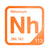 Nihonium periodic table Elemental Tile in Orange
