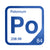 Polonium periodic table Elemental Tile in Blue