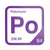 Polonium periodic table Elemental Tile in Purple