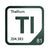 Thallium periodic table Elemental Tile in Forest Green