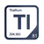 Thallium periodic table Elemental Tile in Navy Blue