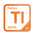 Thallium periodic table Elemental Tile in Orange