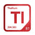 Thallium periodic table Elemental Tile in Red