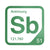Antimony periodic table Elemental Tile in Green