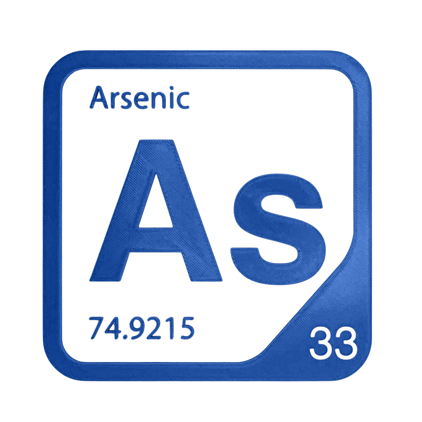 Arsenic periodic table Elemental Tile in Blue