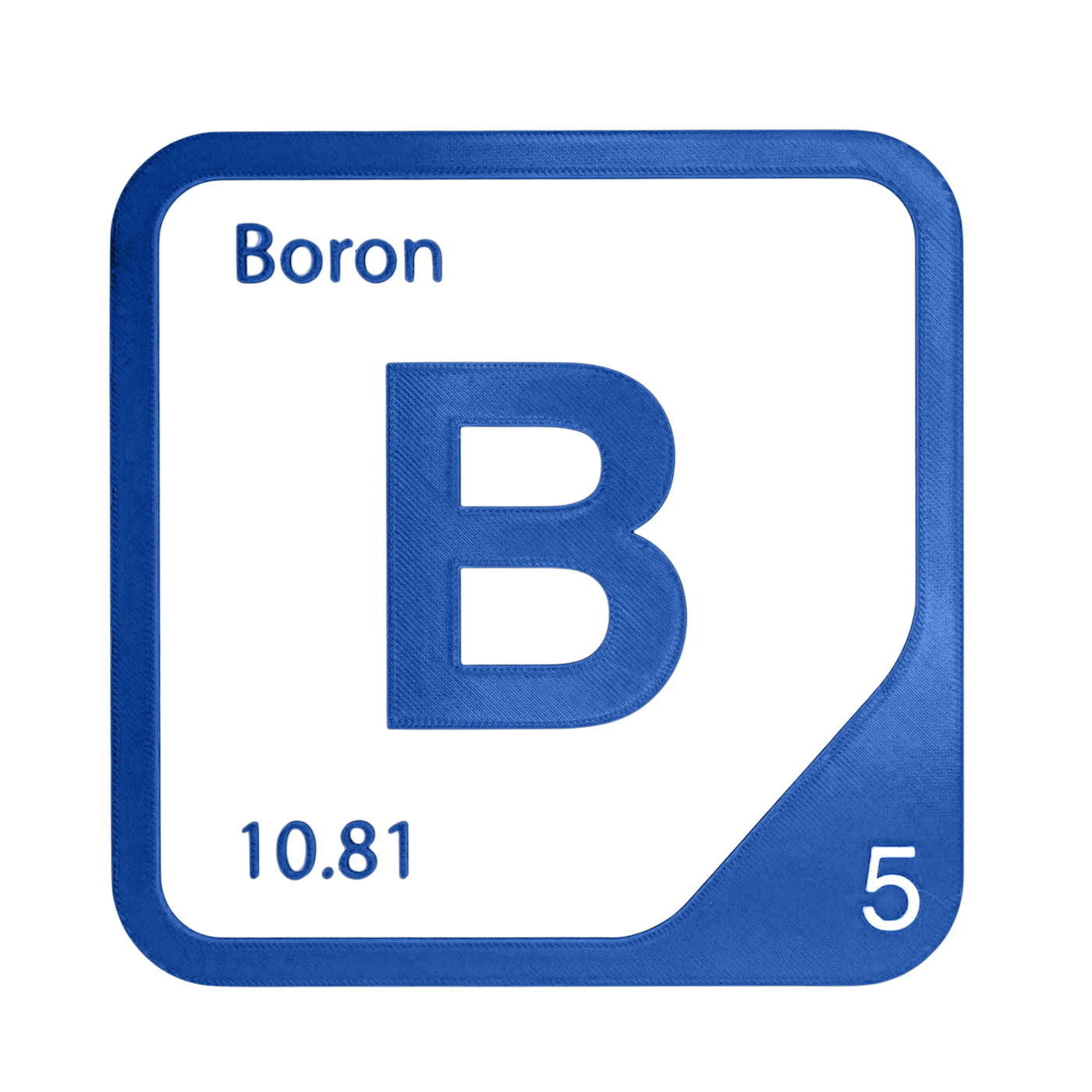 Boron periodic table Elemental Tile in Blue