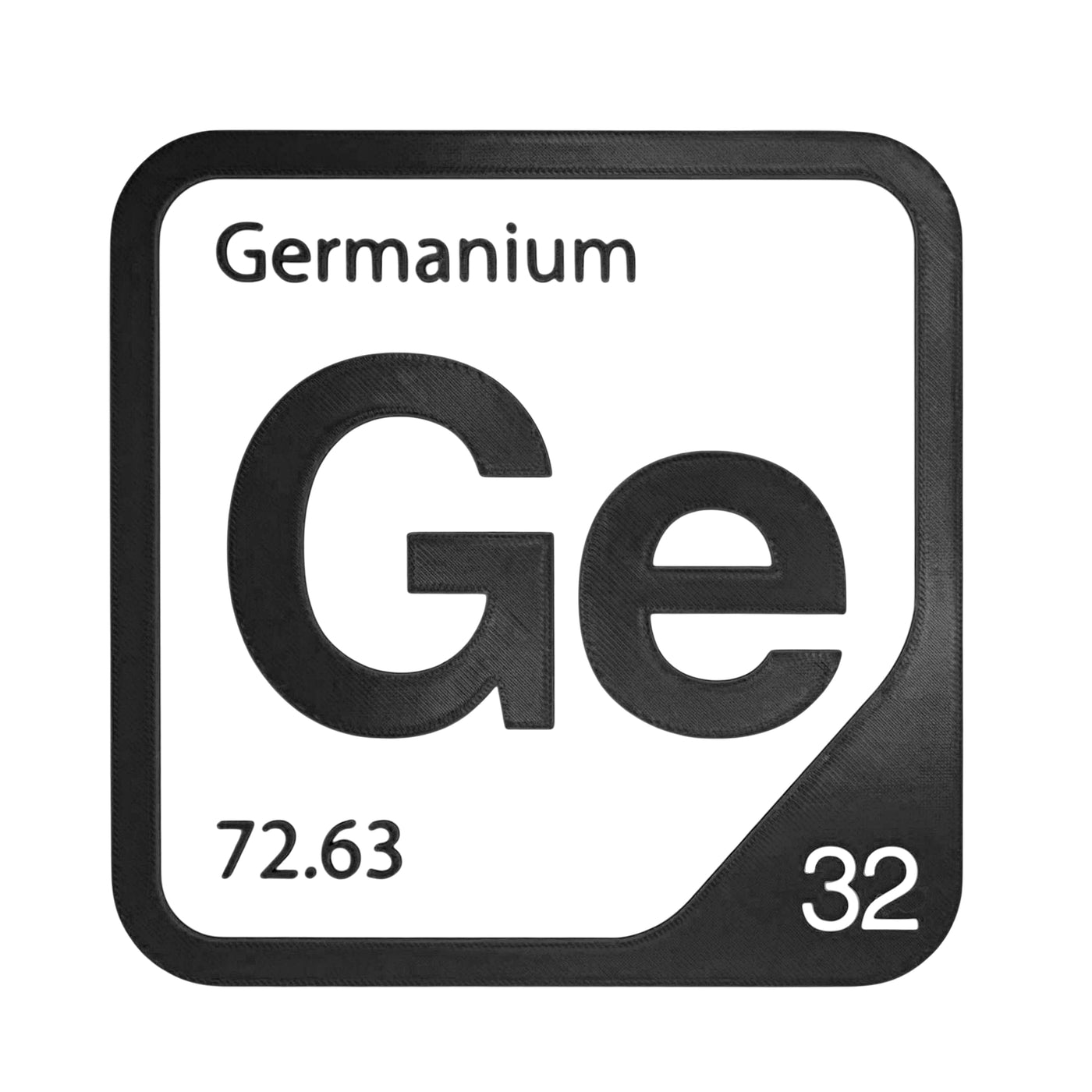 Germanium periodic table Elemental Tile in Black
