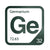 Germanium periodic table Elemental Tile in Forest Green