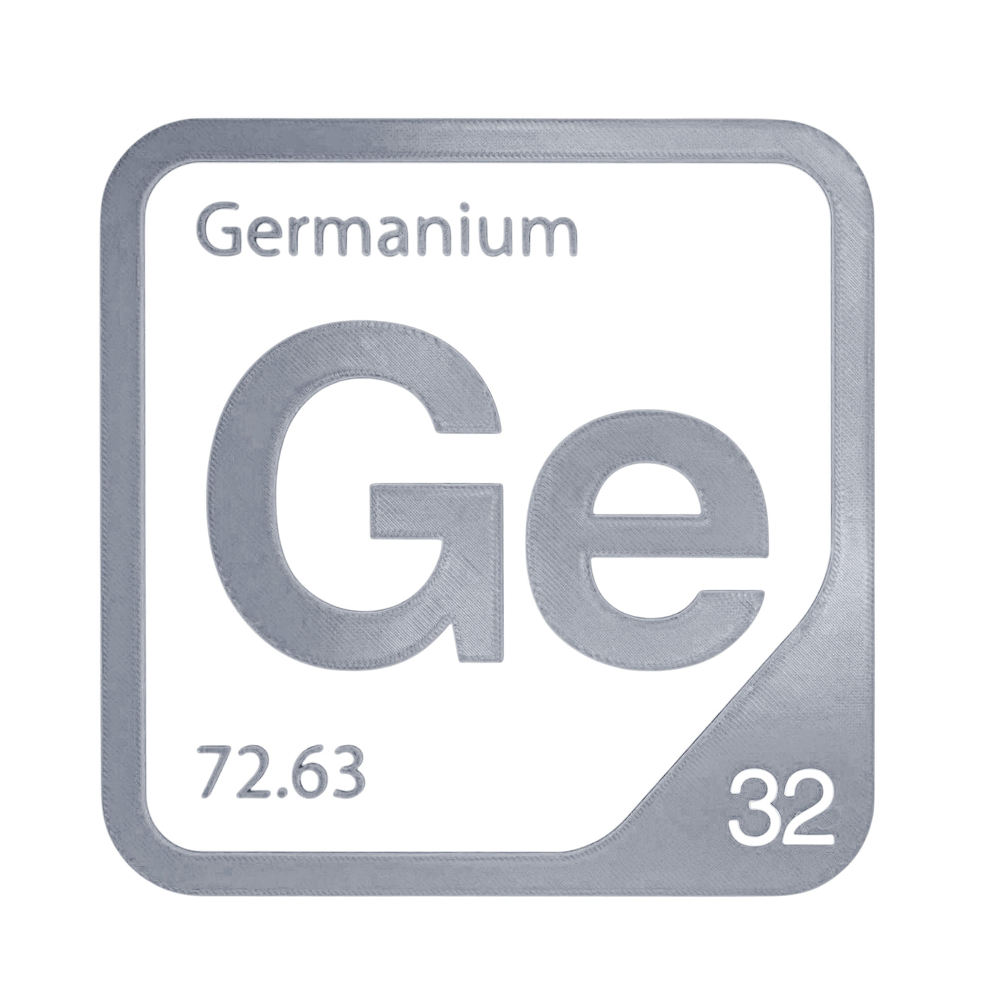 Germanium periodic table Elemental Tile in Gray