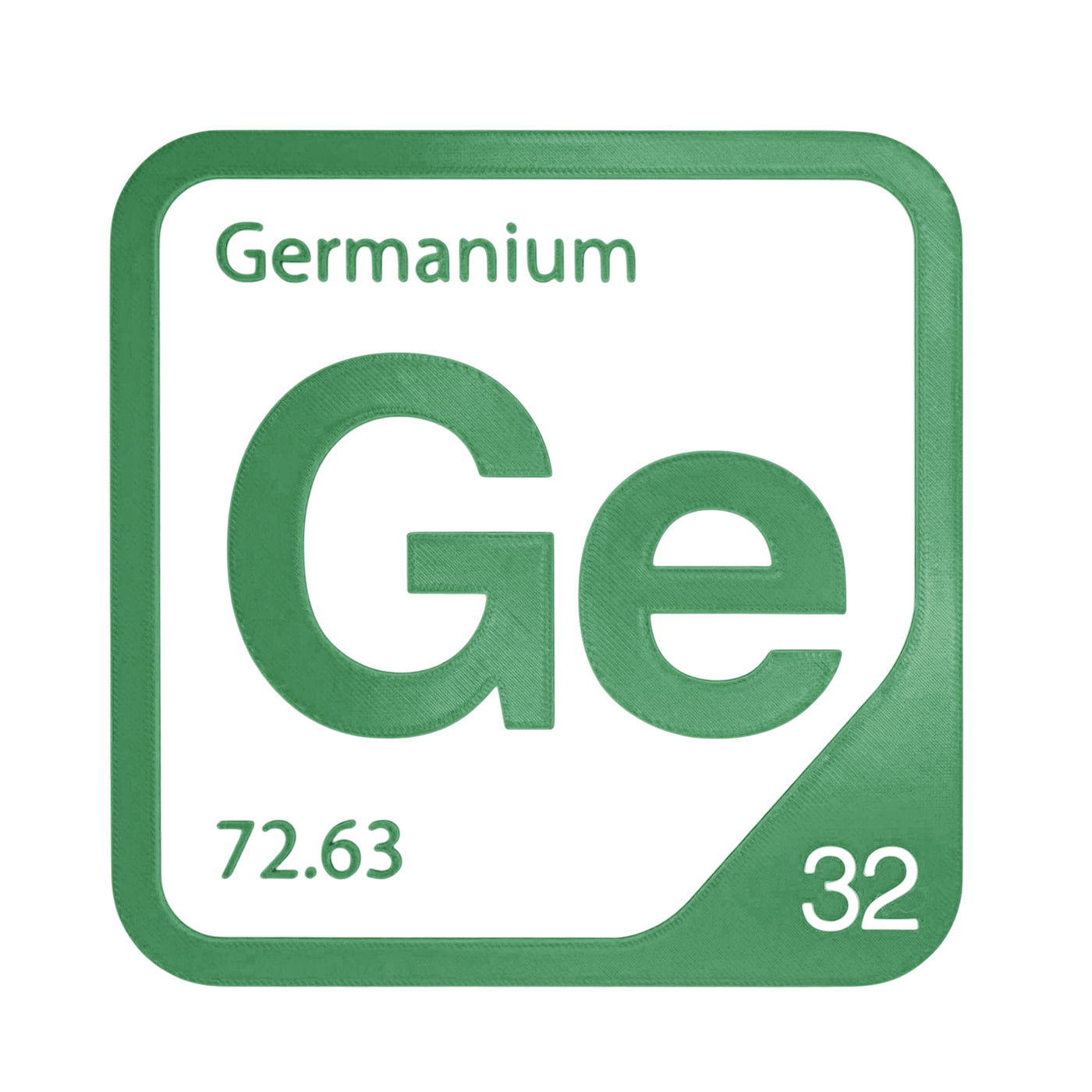 Germanium periodic table Elemental Tile in Green
