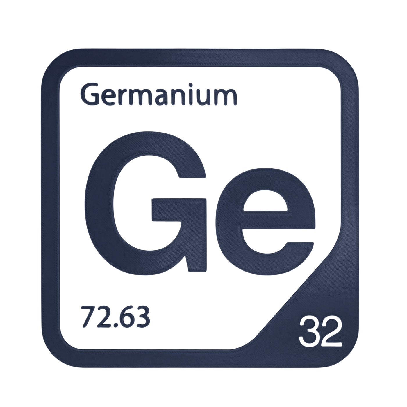 Germanium periodic table Elemental Tile in Navy Blue