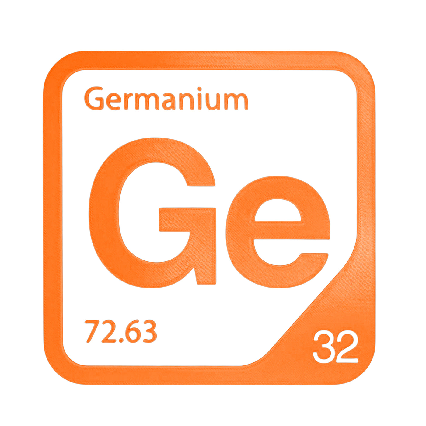 Germanium periodic table Elemental Tile in Orange
