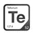 Tellurium periodic table Elemental Tile in Black
