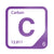 Carbon periodic table Elemental Tile in Purple