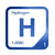Hydrogen periodic table Elemental Tile in Blue