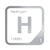 Hydrogen periodic table Elemental Tile in Gray