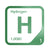 Hydrogen periodic table Elemental Tile in Green