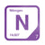 Nitrogen periodic table Elemental Tile in Purple