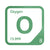 Oxygen periodic table Elemental Tile in Green