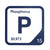 Phosphorus periodic table Elemental Tile in Navy Blue