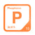Phosphorus periodic table Elemental Tile in Orange